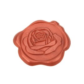 Sigilii ceară 3cm cu adeziv - model trandafir roșu (set 50 buc) - Default Title