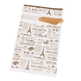 Pungi plastic model călătorie cu fundă satinată - auriu (set 50 buc) - Default Title